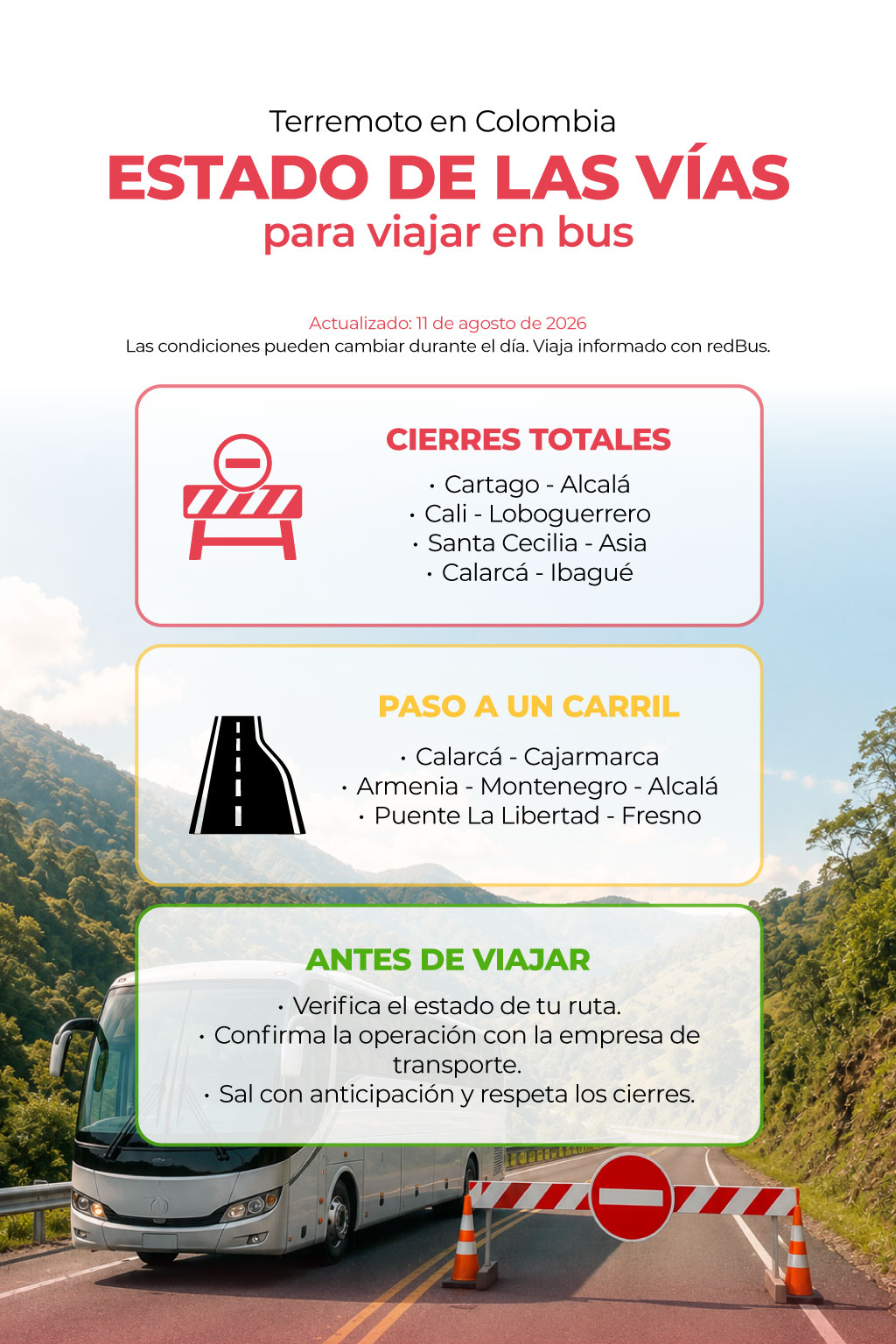 Vias alternativas Colombia