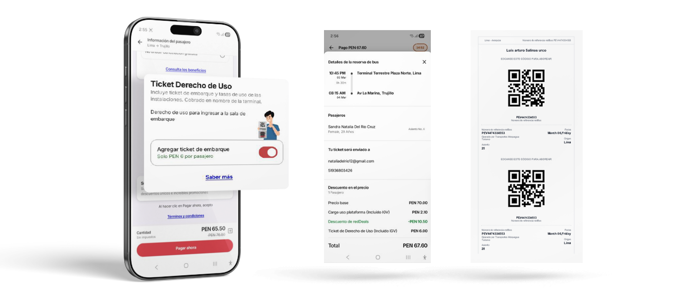 como comprar ticket derecho de uso terminal plaza norte