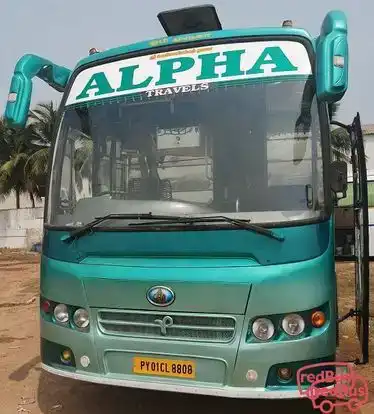 Alpha Travels Bus-Front Image