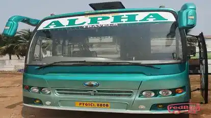 Alpha Travels Bus-Front Image