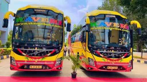 V Kaveri Travels Bus-Front Image