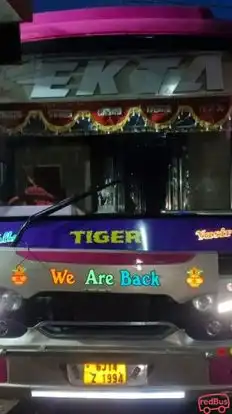 New Ekta Travels Bus-Front Image