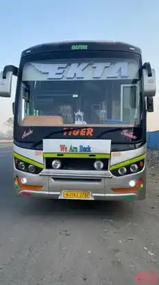 New Ekta Travels Bus-Front Image