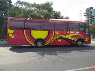 Ashok Travels Gwalior Bus-Front Image