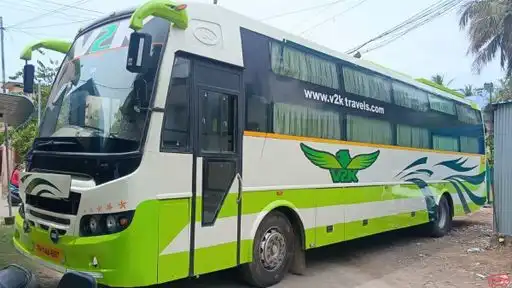 V2K Travels Bus-Front Image