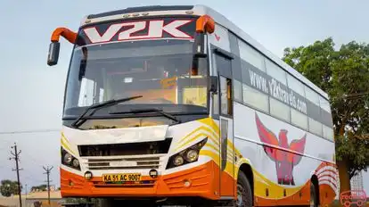 V2K Travels Bus-Front Image