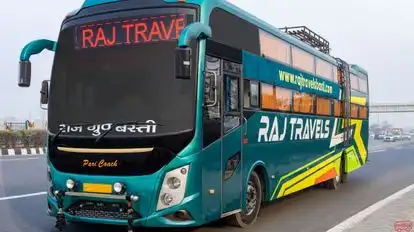 Raj Travels Basti and Transport Bus-Front Image