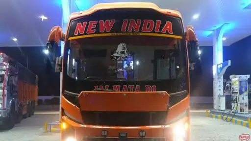 New India Travels Bus-Front Image
