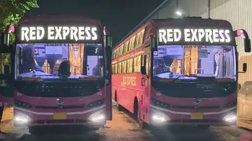 Red Express Travels Bus-Front Image