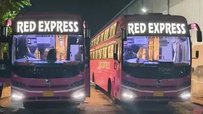 Red Express Travels Bus-Front Image