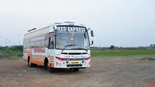 Red Express Travels Bus-Front Image