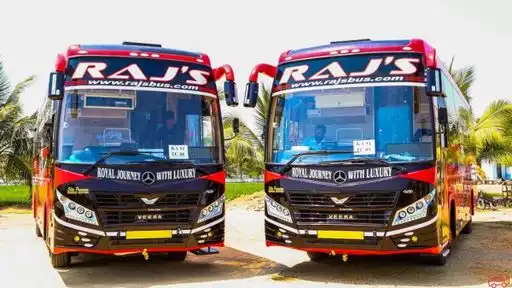 Raj’s Travels and Transports Bus-Front Image