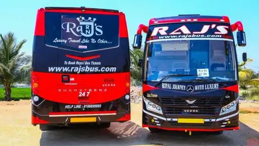 Raj’s Travels and Transports Bus-Front Image