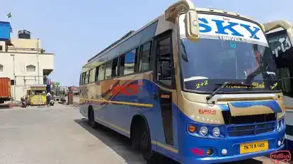 New Sky Tours and Travels Bus-Front Image