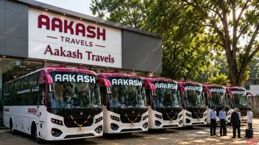 Aakash Travels Bus-Front Image