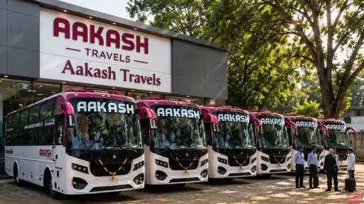 Aakash Travels Bus-Front Image