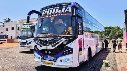 New Pooja Travels BRP Bus-Front Image
