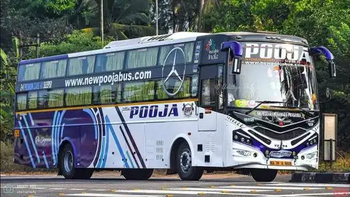 New Pooja Travels BRP Bus-Front Image