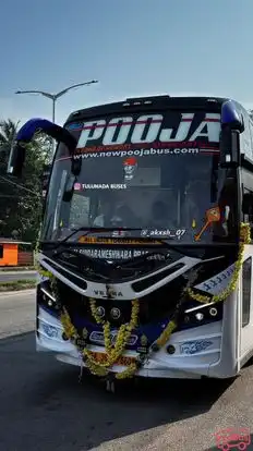 New Pooja Travels BRP Bus-Front Image