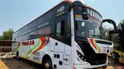 New Pooja Travels BRP Bus-Front Image