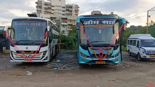 Om sai travels Bus-Front Image