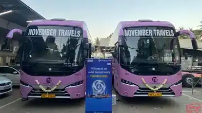 November Travels Bus-Front Image