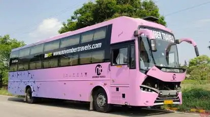 November Travels Bus-Front Image