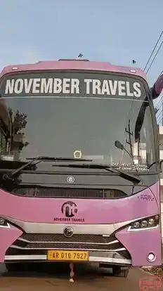 November Travels Bus-Front Image