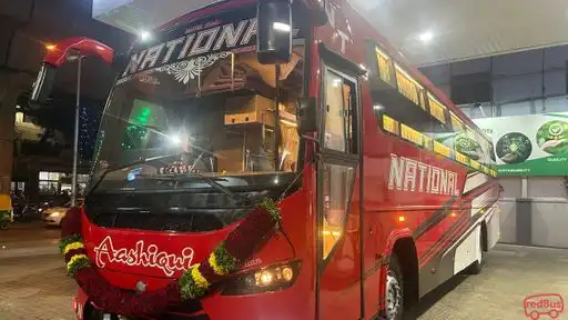 National travels and logistics Bus-Front Image