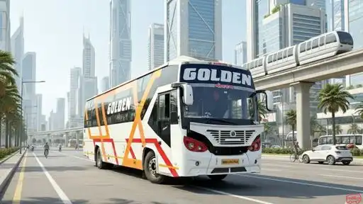 Golden Tours And Travels Bus-Front Image
