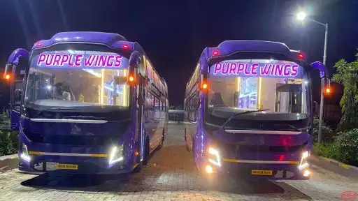 Purple Wings Coaches Bus-Front Image