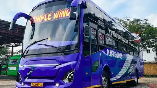 Purple Wings Coaches Bus-Front Image
