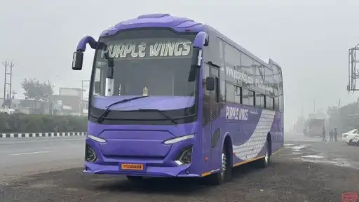 Purple Wings Coaches Bus-Front Image