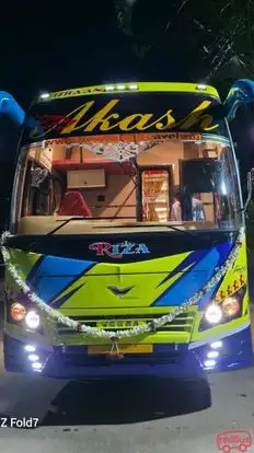 New Akash Travels Bus-Front Image