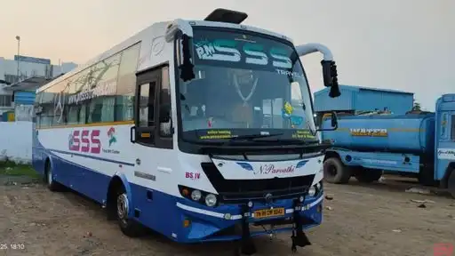PM SSS Travels Bus-Front Image