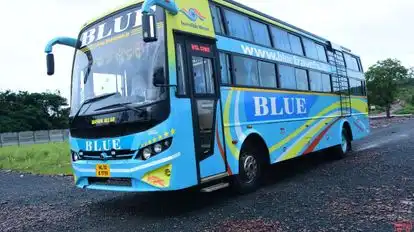 Blue Travels  Bus-Side Image