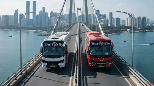 Butterfly Holidays Bus-Front Image