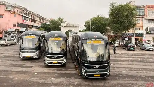 T Power Tour and Travels Bus-Front Image