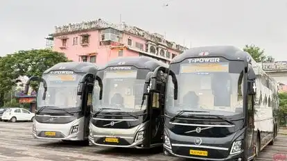 T Power Tour and Travels Bus-Front Image