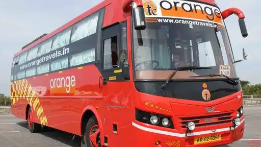 Orange Tours and Travels Bus-Front Image