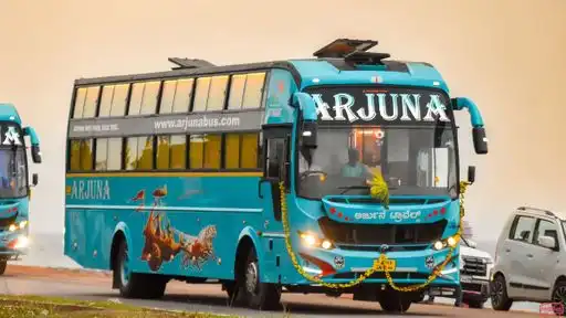 Arjuna Travels Bus-Front Image