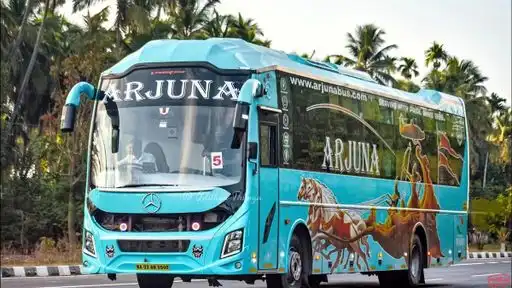 Arjuna Travels Bus-Front Image