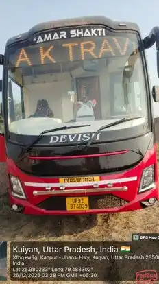 A K Travels Bus-Front Image