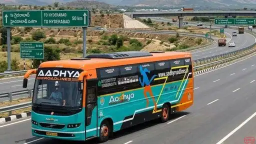Aadhya Road Lines Bus-Front Image