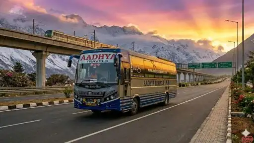 Aadhya Road Lines Bus-Front Image