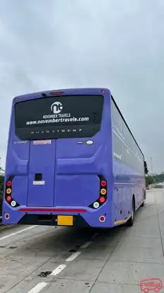 November Travels Bus-Front Image