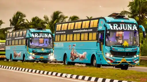 Arjuna Travels Bus-Front Image