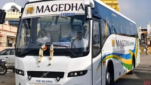 Magedha holidays and logistics Bus-Front Image