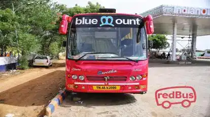 Blue  Mount Travels Bus-Front Image