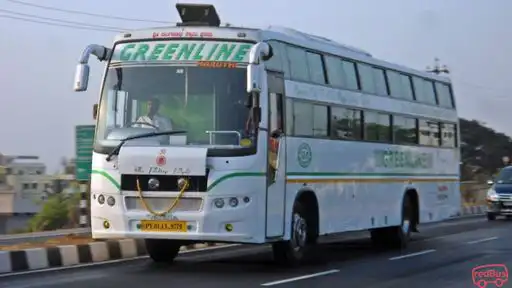 Green  Line  Travels Bus-Front Image